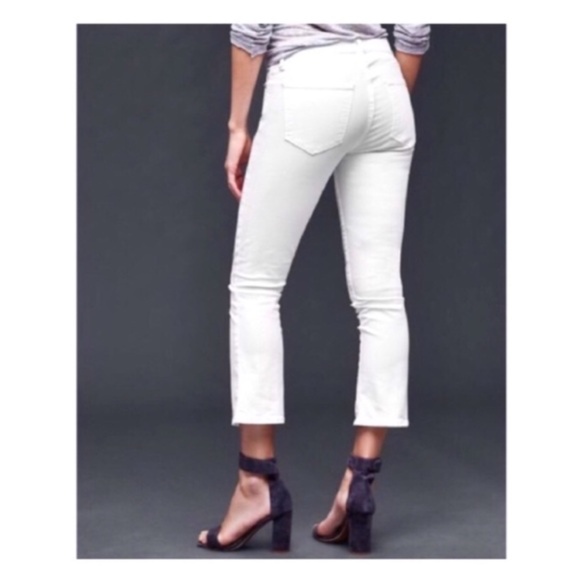 NEW 969 Crop Kick Jean White Mid Rise Jeans 14 - Picture 1 of 14